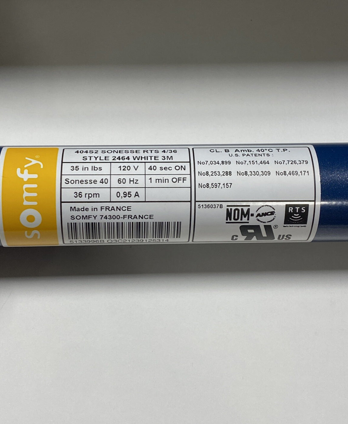 Somfy Sonesse 404S2 RTS 4/36 STYLE 2464 NEW✅ BEST PRICE ✅ BLINDS MOTOR