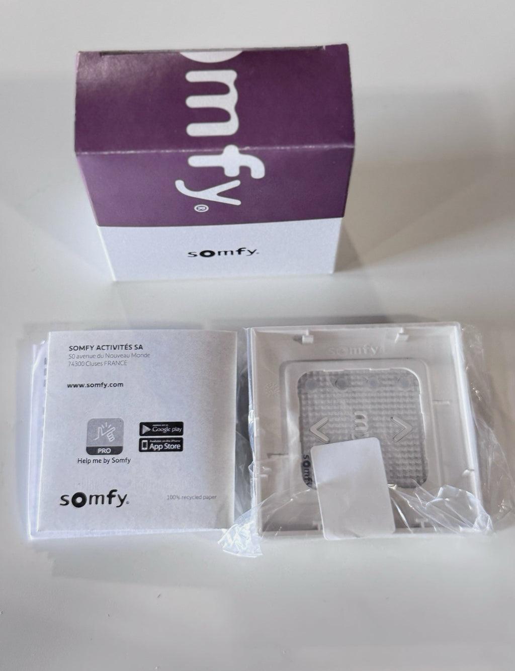 SOMFY SMOOVE 4 RTS II Remote | 4-Channel Wall Switch | FCC Certified